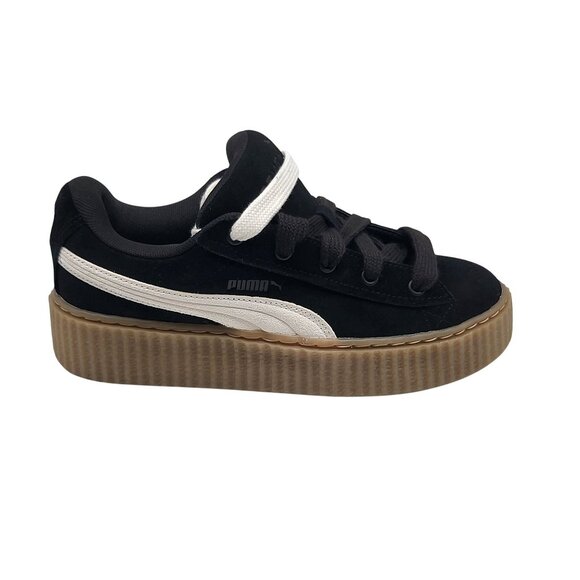 Puma Fenty Black Suede Creepers Phatty Black Warm White Womens Shoes Size 6.5 - Picture 1 of 10
